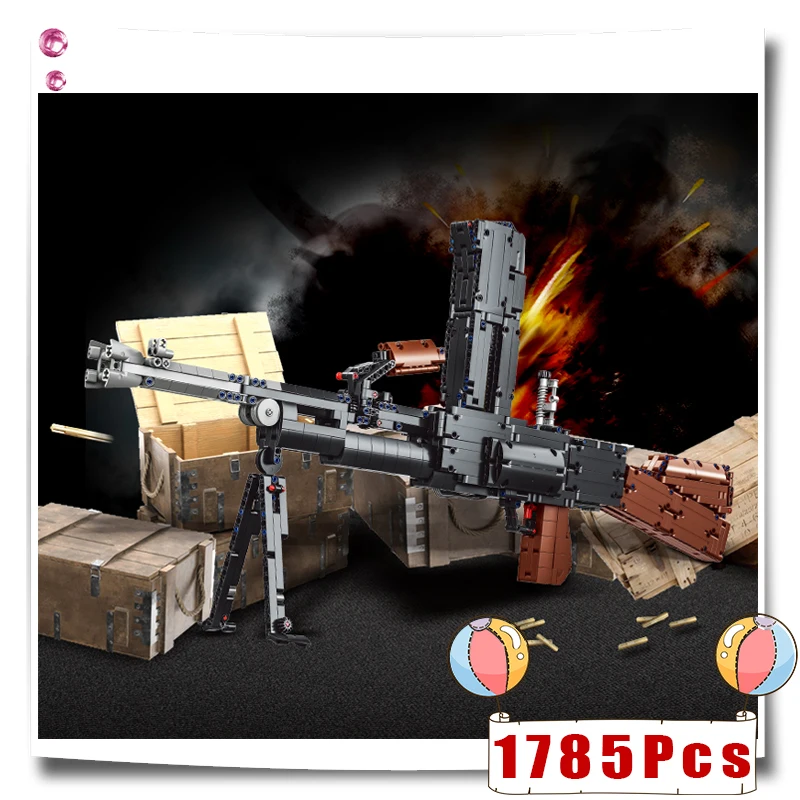 

1785Pcs Electric Building Blocks Guns Weapons Toys Birthday Gifts for Kids Boyfriends Wars Mini Model Sets Bricks Toy High-tech