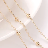 18k gold clad 245 clip bead chain l gold plated color chain o chain diy handmade chain necklace accessories
