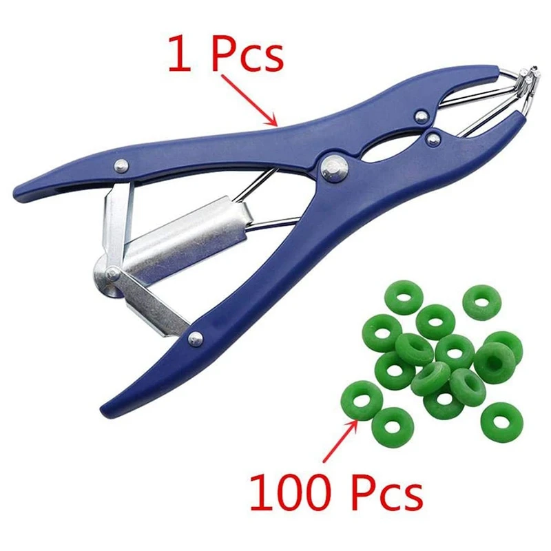 Плоскогубцы для кастрации свиней с 100 кольцами ферм ветеринарный инструмент