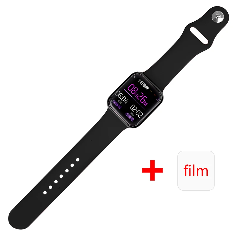 Silicone-Black ESEED P90 Смарт-часы для мужчин IP68 Водонепроницаемый Полный сенсорный экран Поддержка беспроводной зарядки P80 P70 P68 smartwatch обновленная версия - Цвет: Silicone-Black