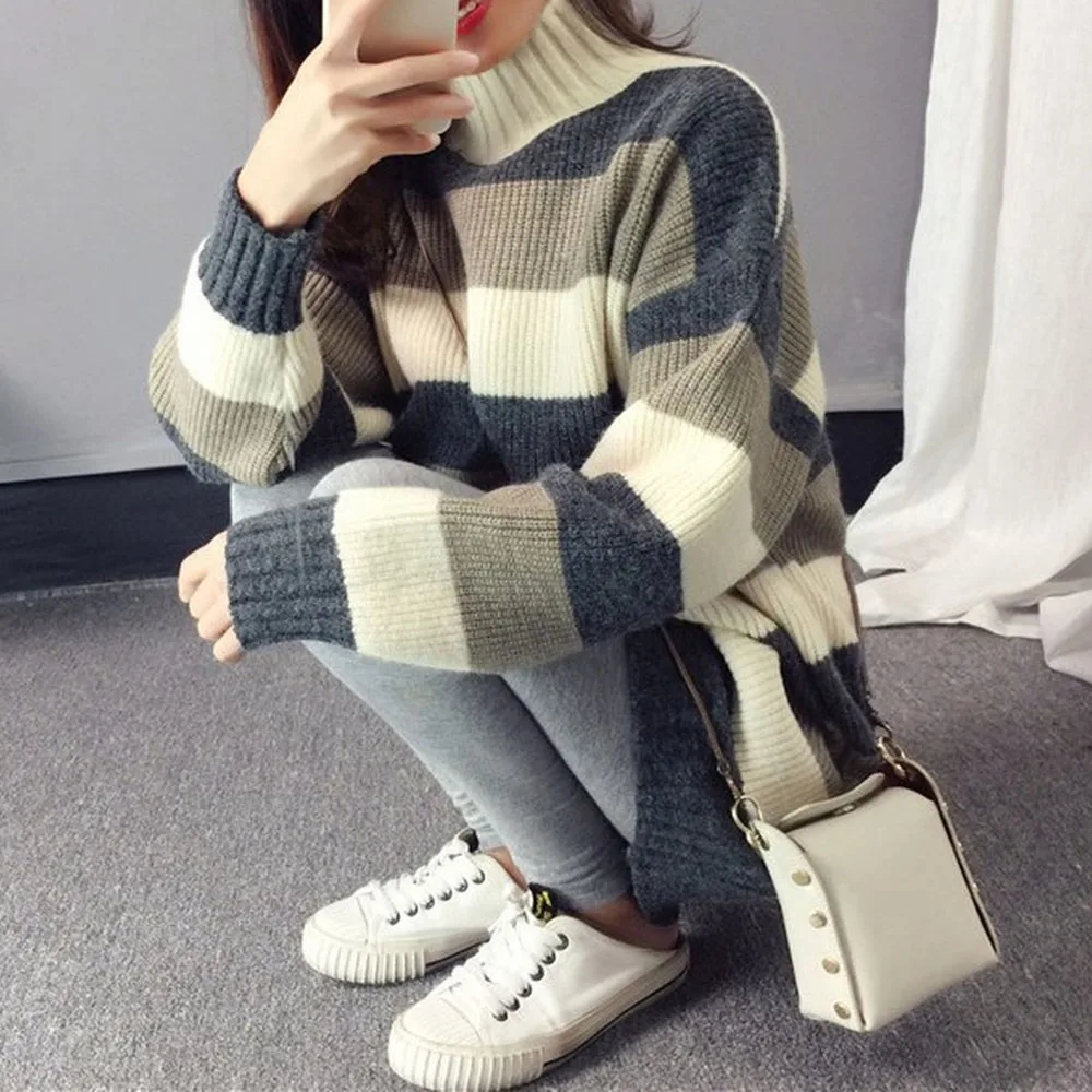 Женский свитер в Корейском стиле рождественские свитера Осень-зима толстый