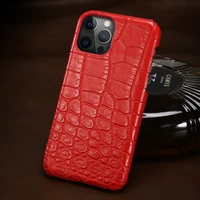 natural crocodile leather matt phone case for iphone 12 pro max 12 mini 11 pro max x xs max xr 7 8 plus se 2020 luxury cover