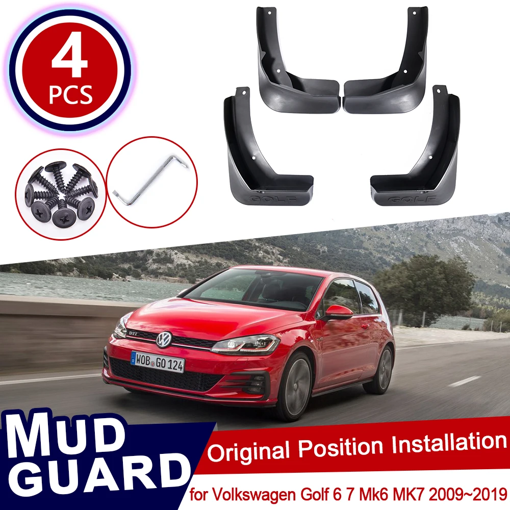 

for Volkswagen VW Golf 6 7 Mk6 MK7 2009~2019 Car Mud Flaps Mudguard Splash Guards Fender Mudflaps 2013 2014 2015 2016 2017 2018