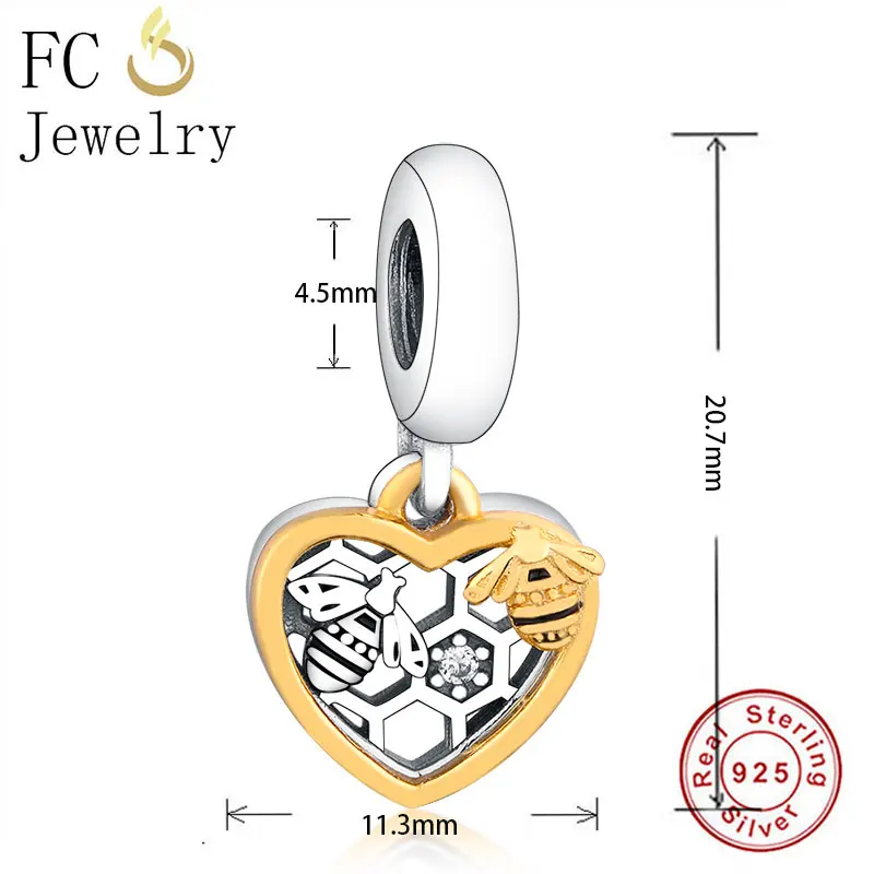FC ювелирные изделия подходят оригинальный бренд талисманы браслет 925 Серебро