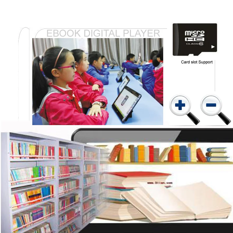 Hot Digital e-Book Reader smart Android WiFi pc player Support Games Support Backlights for night use Gift 32GB card