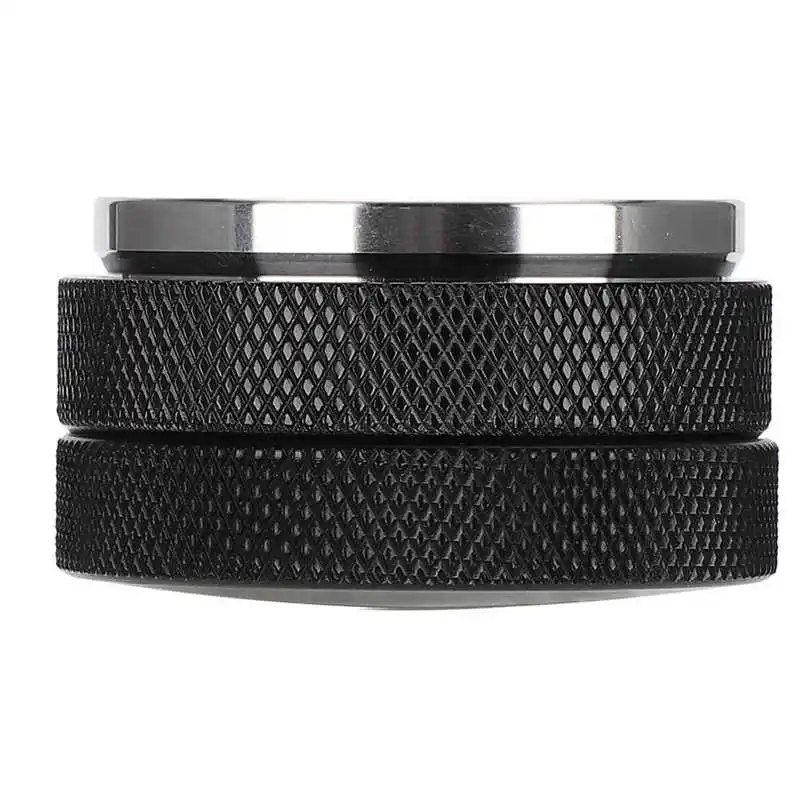 Темпер для кофе черная плоская основа из нержавеющей стали 58 мм аксессуары