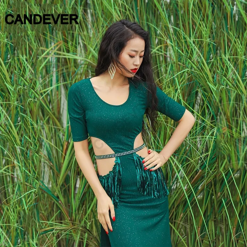 Набор костюма для танца живота с блестками и бахромой платье выступлений