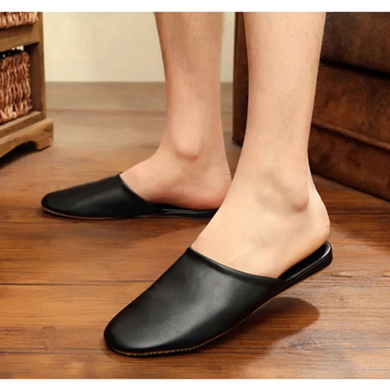 Тапки Домашние кожаные нескользящие для мужчин и женщин|Тапочки| |
