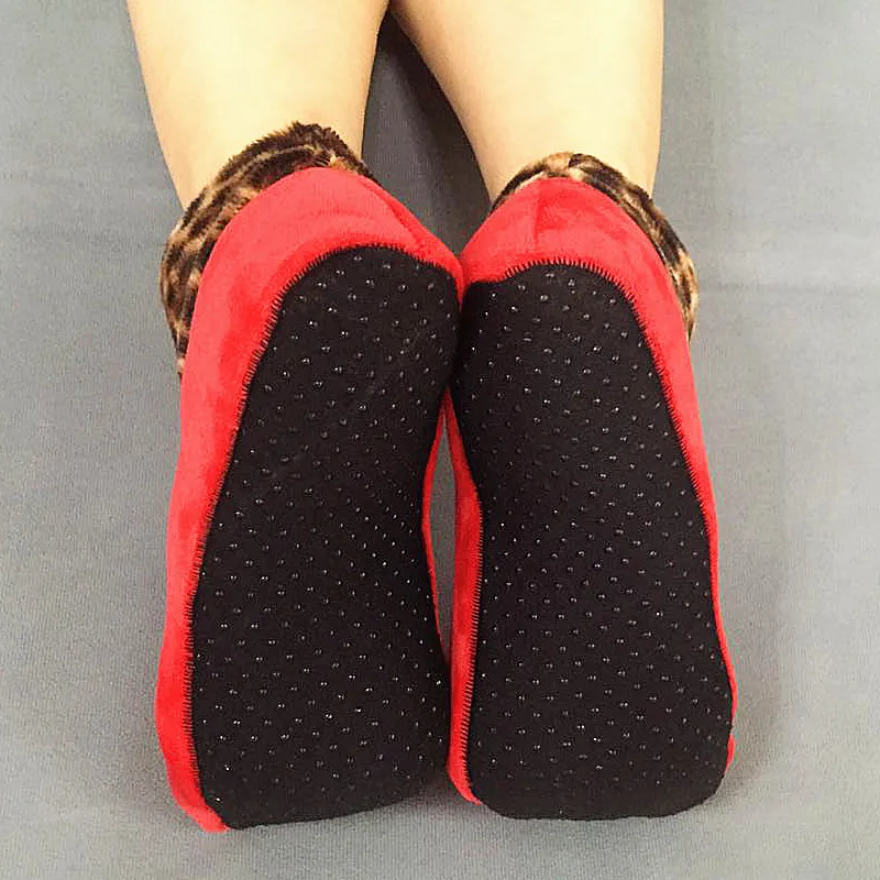 

Women Soft Sole Plush Floor Slippers Socks Polyester Winter Thicker Foot Warmer Indoor Non-slip Comfortable Sock Bottom Slippers