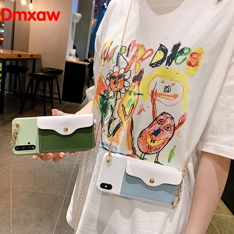 Чехол-кошелек для Xiaomi Redmi Note 10 Pro Max 9 4G 5G 9T 10S Mi 11 Lite Ultra Poco M3 C3 F3 металлическая цепочка