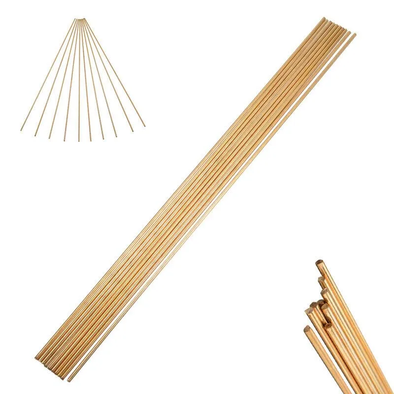 

10pcs Brass Rods Wires Sticks 2mmx250mm Brazing Soldering HS221 Equipment