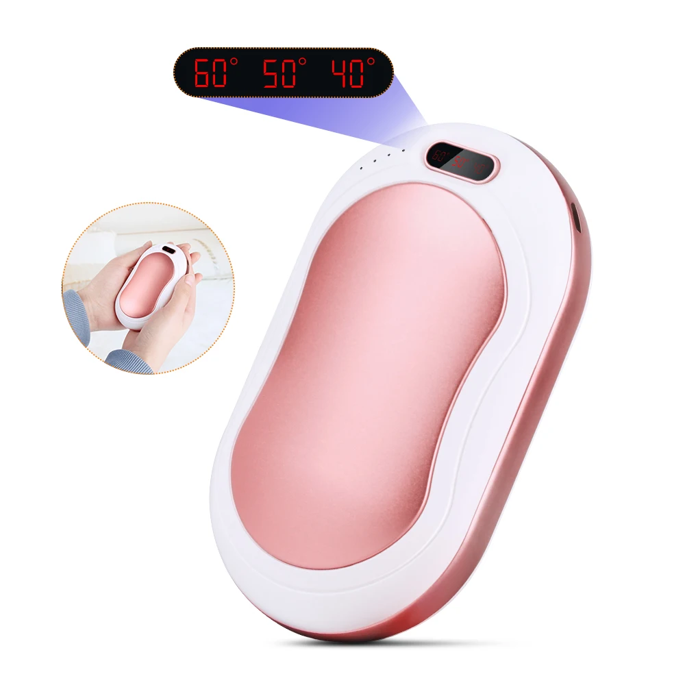 

Double-Side 5s Heating Mini 5V Long-Life Pocket Power Bank Warmer 8-12h 10000mAh 4 In 1 USB Rechargeable Electric Hand Warmer