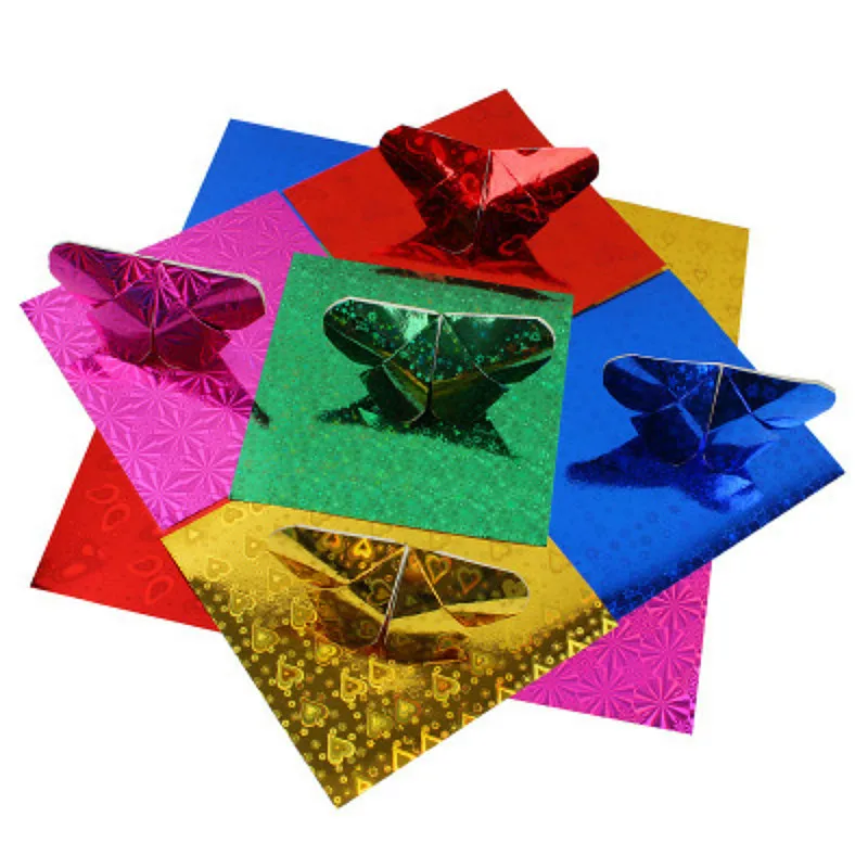 DCM квадратная бумага Оригами с одной стороны лазерная складная цветная рисунком