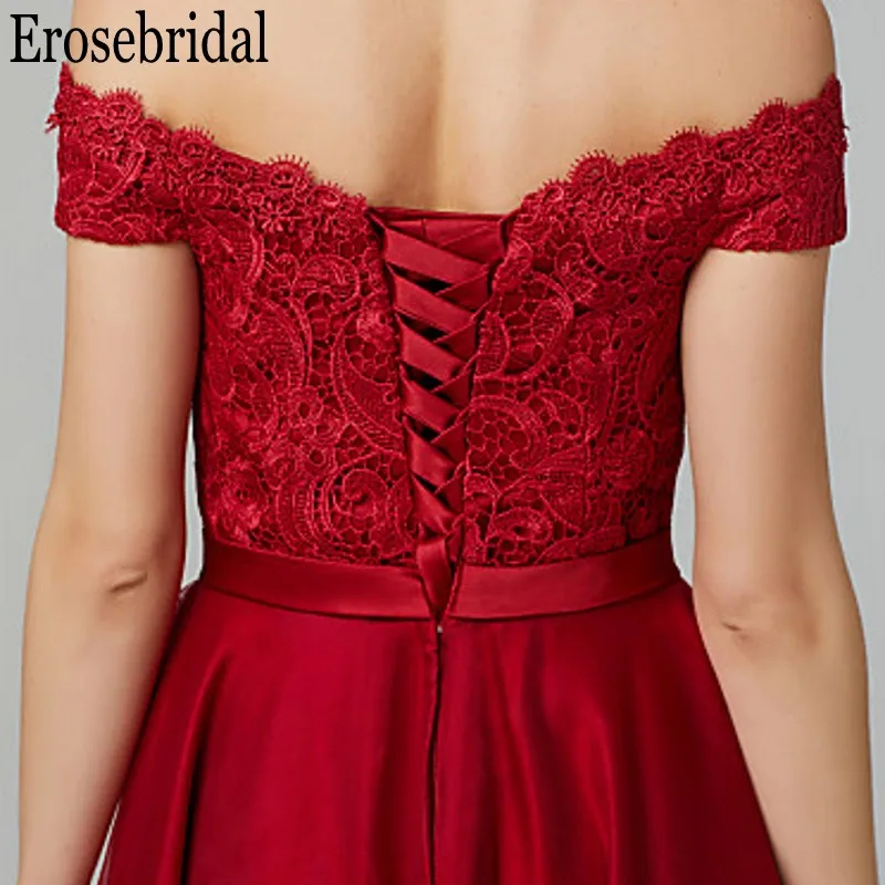 Erosebridal короткое вечернее платье длинное 2019 красное для вечеринки платья со