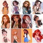 Алмазная живопись Xaviera сделай сам, мультяшный рисунок манга, портрет девушки, круглая квадратная вышивка-мозаика стразами, вышивка крестиком