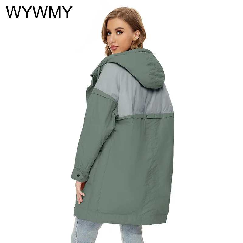 WYWMY Warm Parka Women Winter Jacket Thick Hooded Cotton Padded Coats Female Korean Loose Puffer Parkas Ladies Oversize Outwear