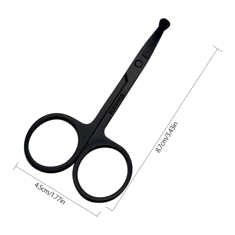 

1 Pc Nose Hair Scissors Stainless Steel Mini Portable Curved Mustache Nose Ear Hair Remover Scissor Rounded Tip Eyebrows Trimmer