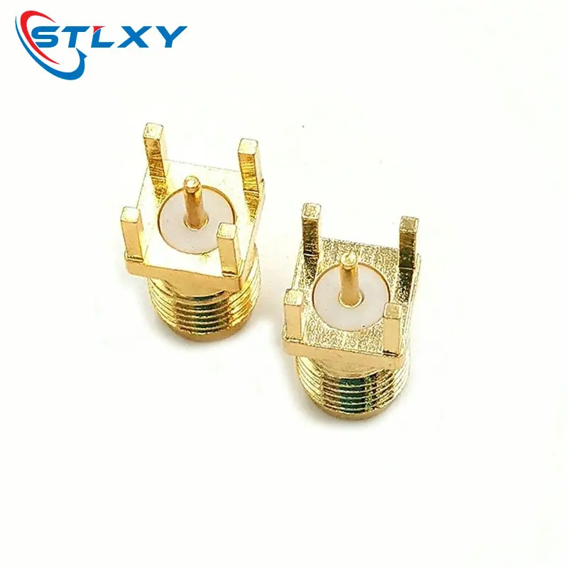 5 шт. гнездовой разъем SMA припой гайка край зажим для печатной платы прямое