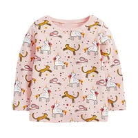 children brand baby girl fall clothes autumn toddler cotton long sleeve animal print unicorn t shirt for kids 2 7 years