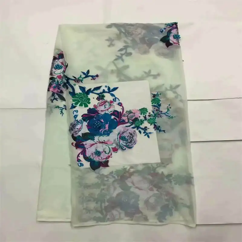 CWQ/африканская кружевная ткань с принтом 2021 высокое качество мягкая шелковая для