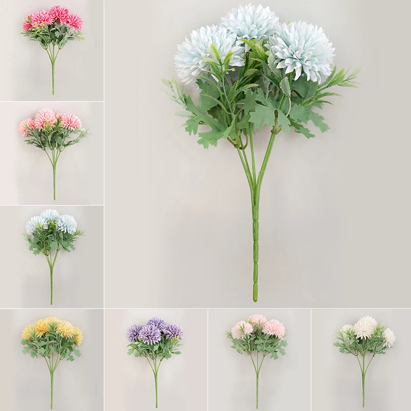 Flower Decoration Wedding Fine Artificial Flowers Chrysanthemum | Дом и сад