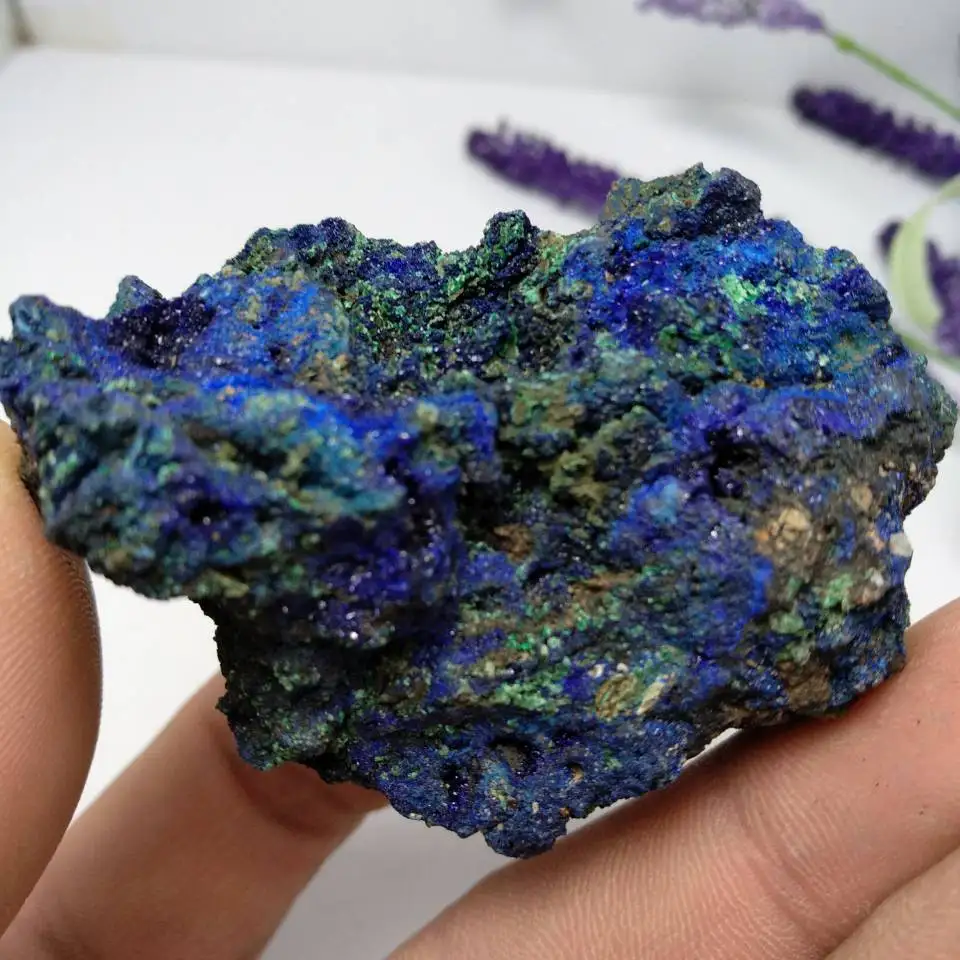Натуральный Азурит/Малахитовый кристаллический Рудный минерал|Камни| |