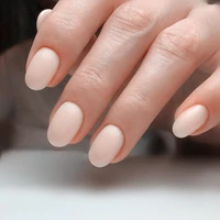24pcs shiny natural artificial false nails oval short fake nails for design diy salon tips macaron manicure tools