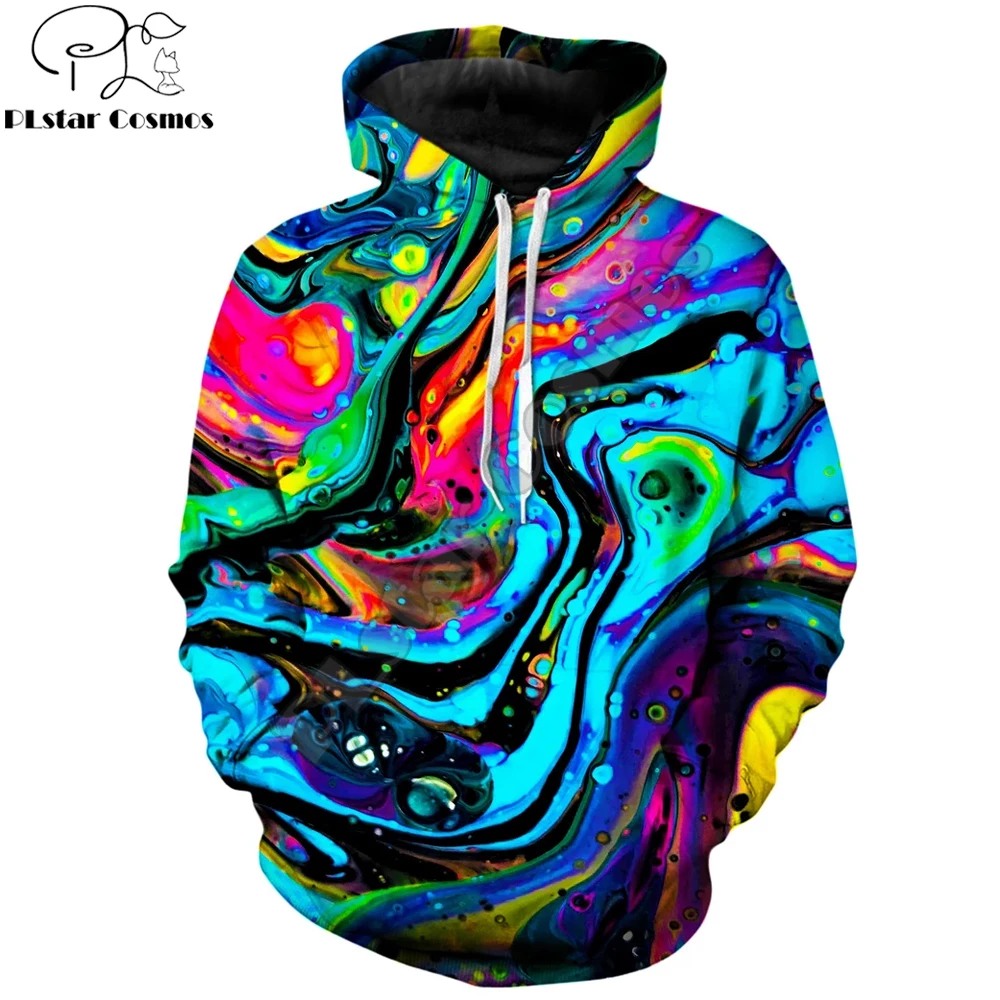 2019 New Fashion Trippy Hoodie Psychedelic swirl of vibrant colors 3D Print Sweatshirt Harajuku streetwear sudadera hombre hooded 3d fireworks print flocking trippy hoodie