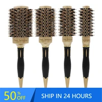 professional 4 sizes round hair comb hairdressing curling hair brushes comb ceramic iron barrel comb salon styling tools 30
