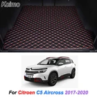Кожаный коврик для багажника автомобиля Citroen C5 Aircross 2017-2020, подкладка для груза, напольный коврик для багажника, ковер, автомобильные аксессуары
