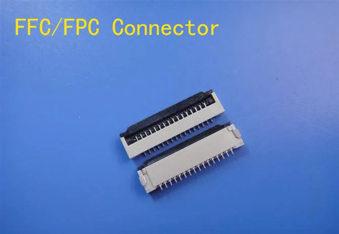 100pcs FFC / FPC connector 1.0 mm 4 Pin 5 6 7 8 10 12 14 16 18 20 22 24 26 18 30 P Bottom Contact Right angle SMD / SMT ZIF