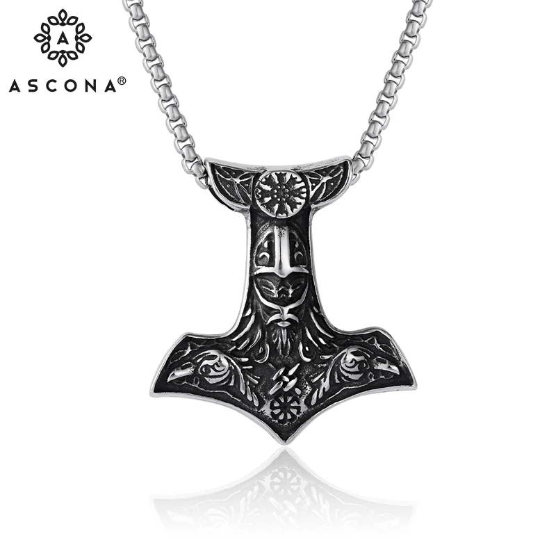 Мужское ожерелье с подвеской в стиле ретро из нержавеющей стали|Ожерелья