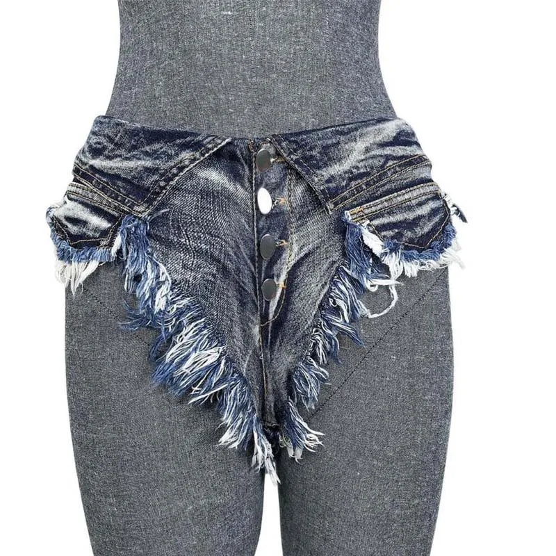 

TASTIEN Women High Waisted Shorts Mini Hot Jeans Sexy Denim Summer Bandage Ripped Short Booy Club Hotpants Plus Size short mujer