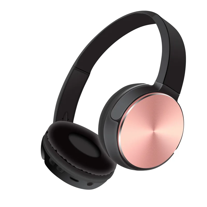 Розовый Fanshu Bluetooth наушники спортивные стерео Hands Free наушники через ухо Беспроводная музыкальная гарнитура Поддержка TF карты FM радио с микрофоном - Цвет: Розовый