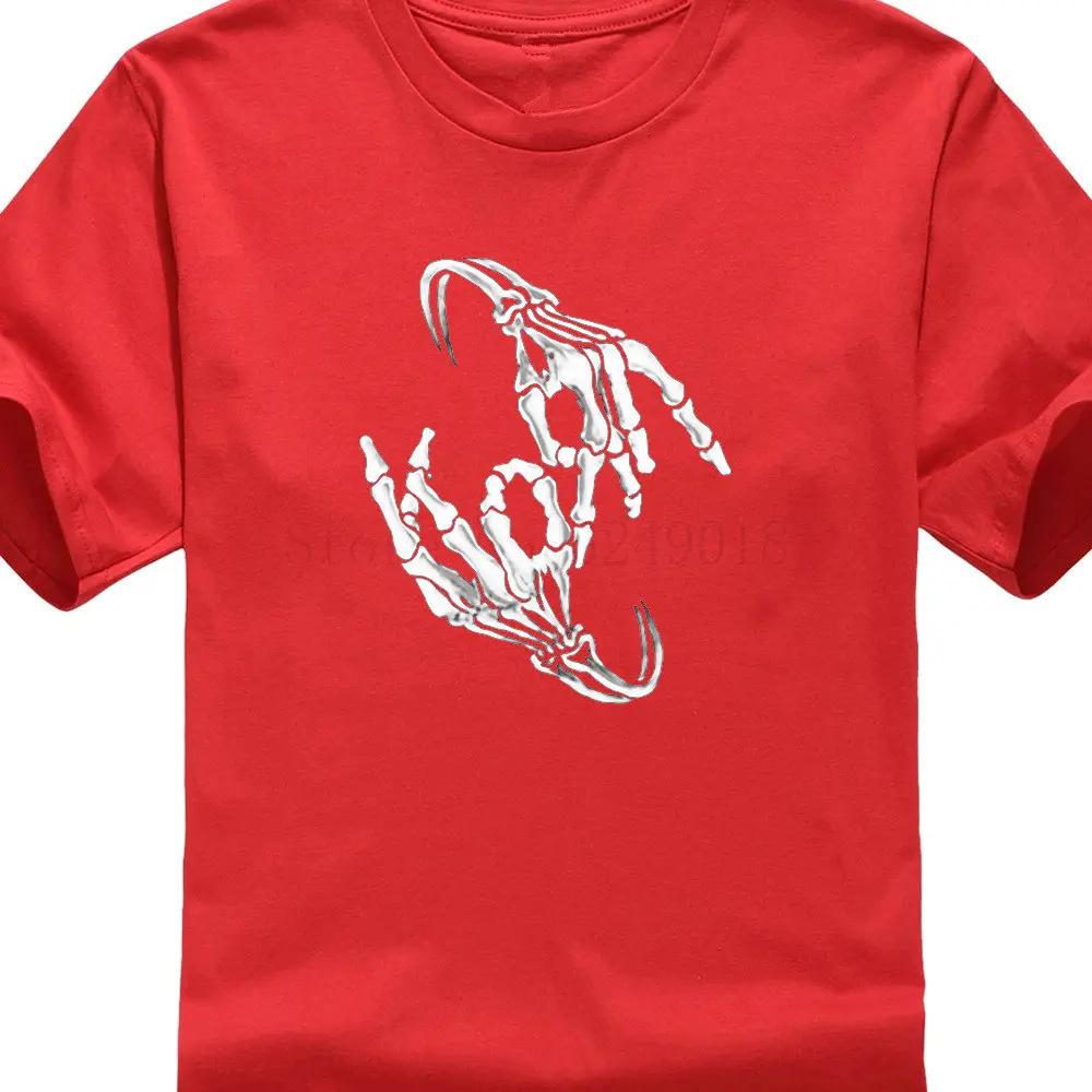 

Trend Band Skeleton Sign Bone Logo Short Sleeve Zomer O-Neck T Shirts For Men