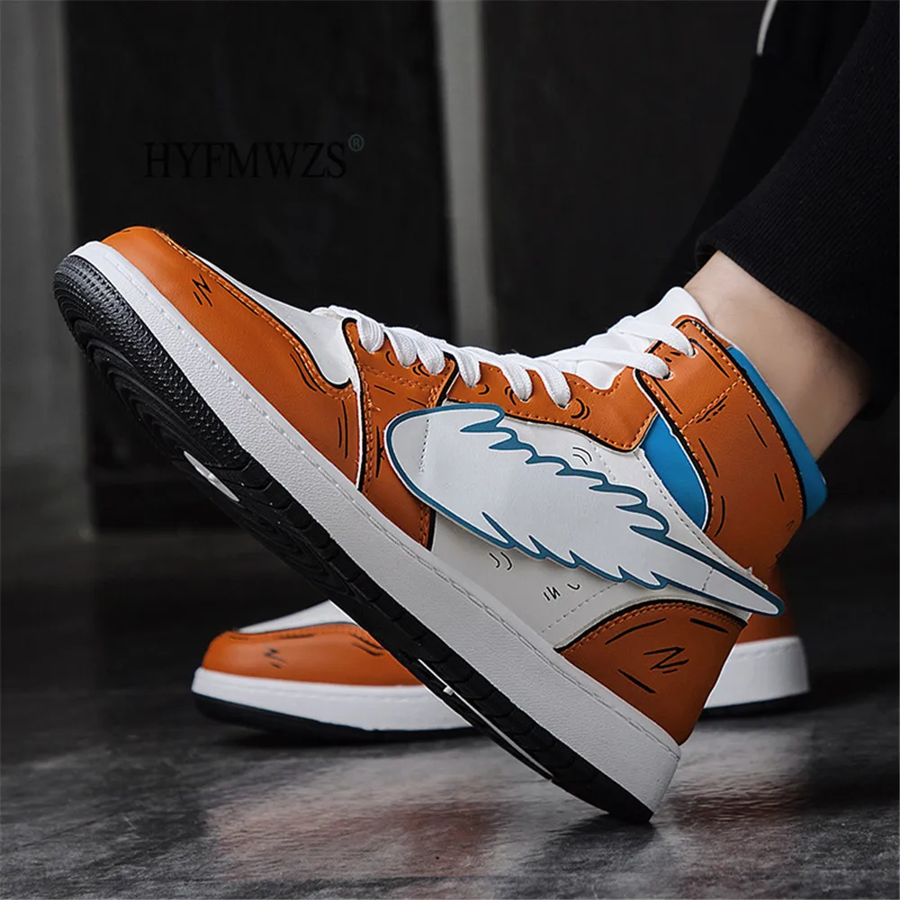 HYFMWZS модные мужские туфли повседневная мужская обувь с молнией Пикачу узор