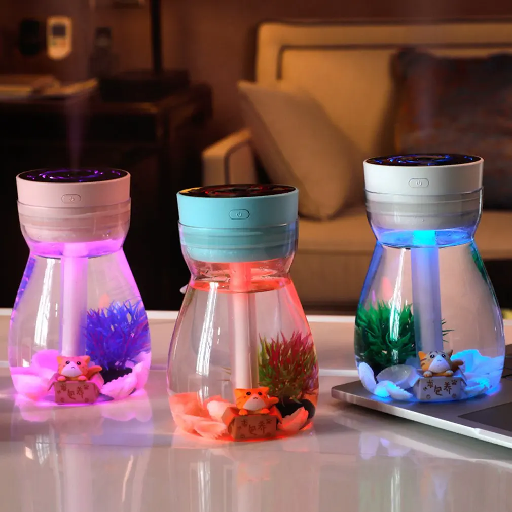 

Water bottle air humidifier mini USB ultrasonic mute home color atomizer