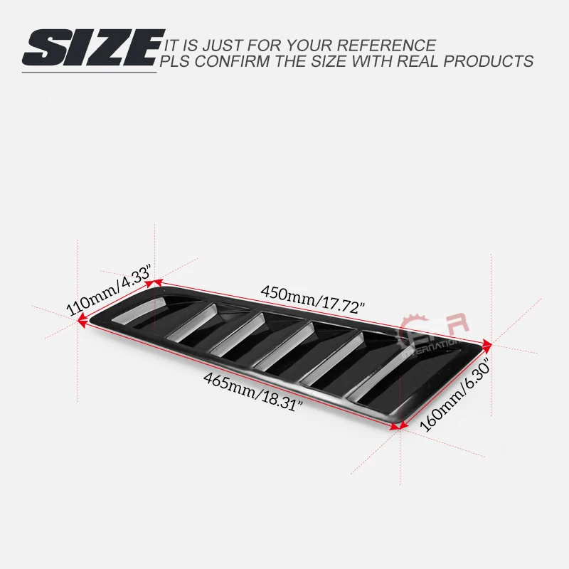 Вентиляционное отверстие для капота из стекловолокна универсального типа GT