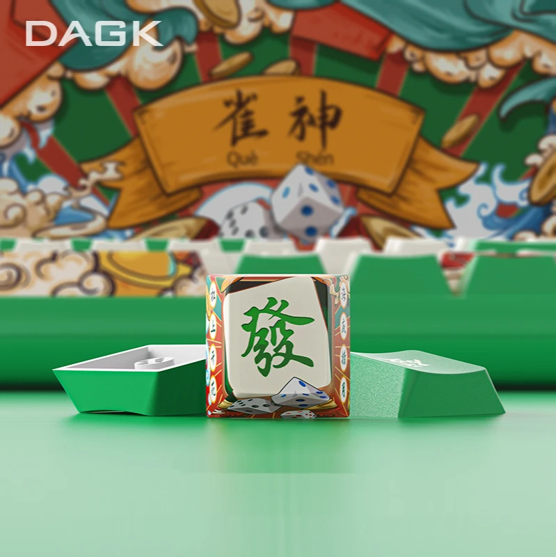 DAGK Chinese style  Mahjong keycap mechanical keyboard original height PBT sublimation keycap 132 key adaptation 61/68/84/96/108