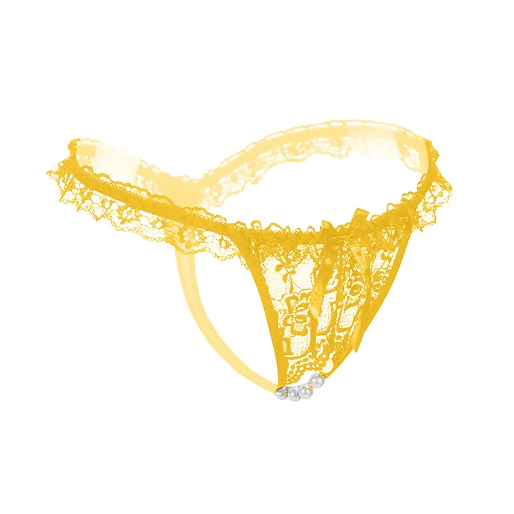 

Solid color lace underwear one size female personality multicolor lace underwear ladies bow underwear sexy F04*