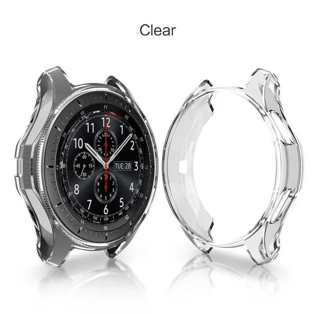 SIKAI беспроводное магнитное зарядное устройство для samsung gear S3 Высококачественная зарядная док-станция с ТПУ чехол для часов для samsung gear S3 Frontier - Цвет: Clear