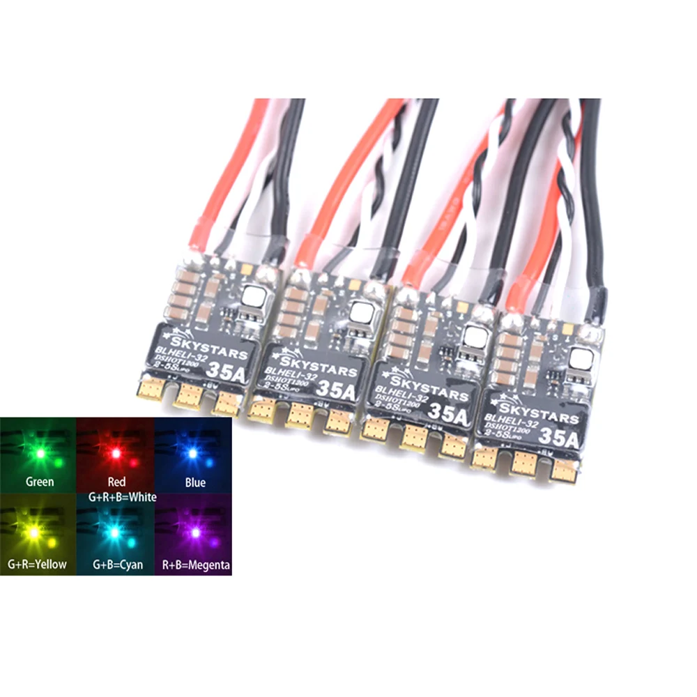 SKYSTARS высококачественный blheli _ 32 бит 35A 2 5S ESC встросветодиодный светодиодная
