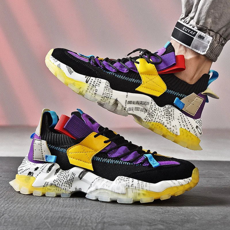 Beli Tren Fashion Sepatu Kasual Musim Panas Sepatu Kets Pria Sepatu Olahraga Lari Ringan Bersirkulasi Pelatih Pria Jaring Zapatillas Hombre