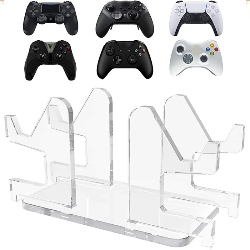 

Universal Dual Controller Holder Crystal Acrylic Gamepad Display Support Gamepad Rack Compatibole For XB/PS5/PS4/NVIDIA