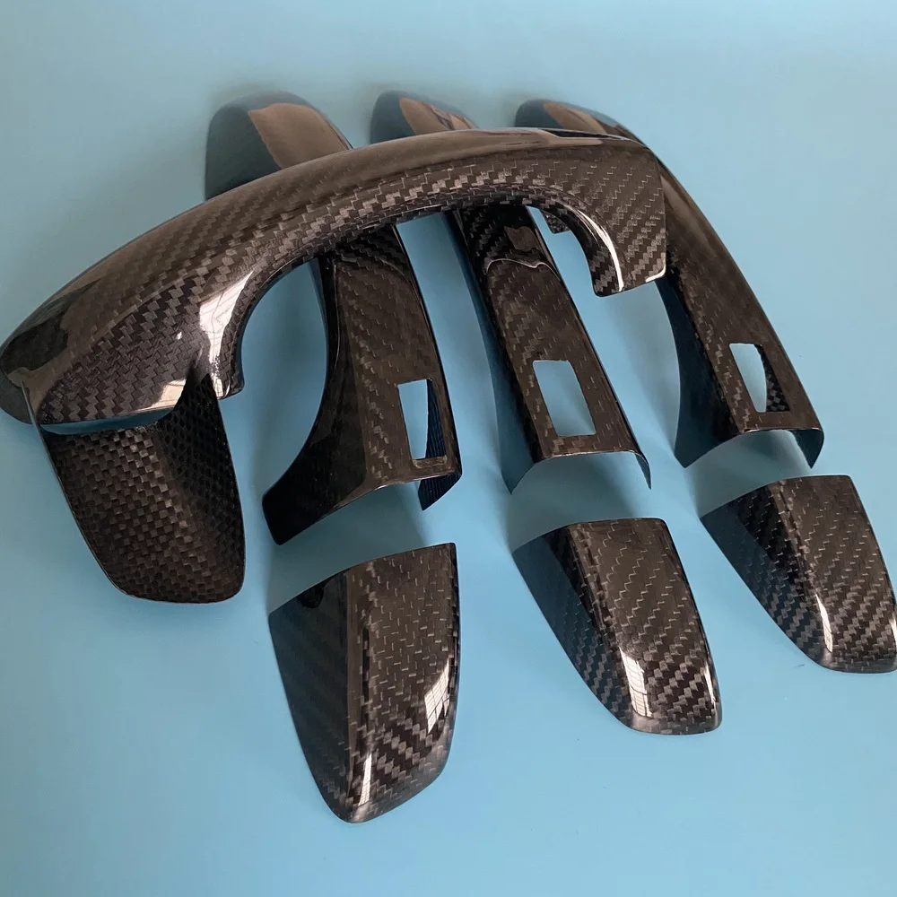 Наклейка на автомобильную ручку из сухого углеродного волокна для Volkswagen VW Golf Mk 6 7