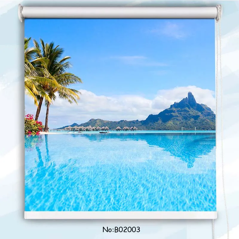 Цифровая печать в формате Hd полузатеняющие роликовые жалюзи для гостиной и