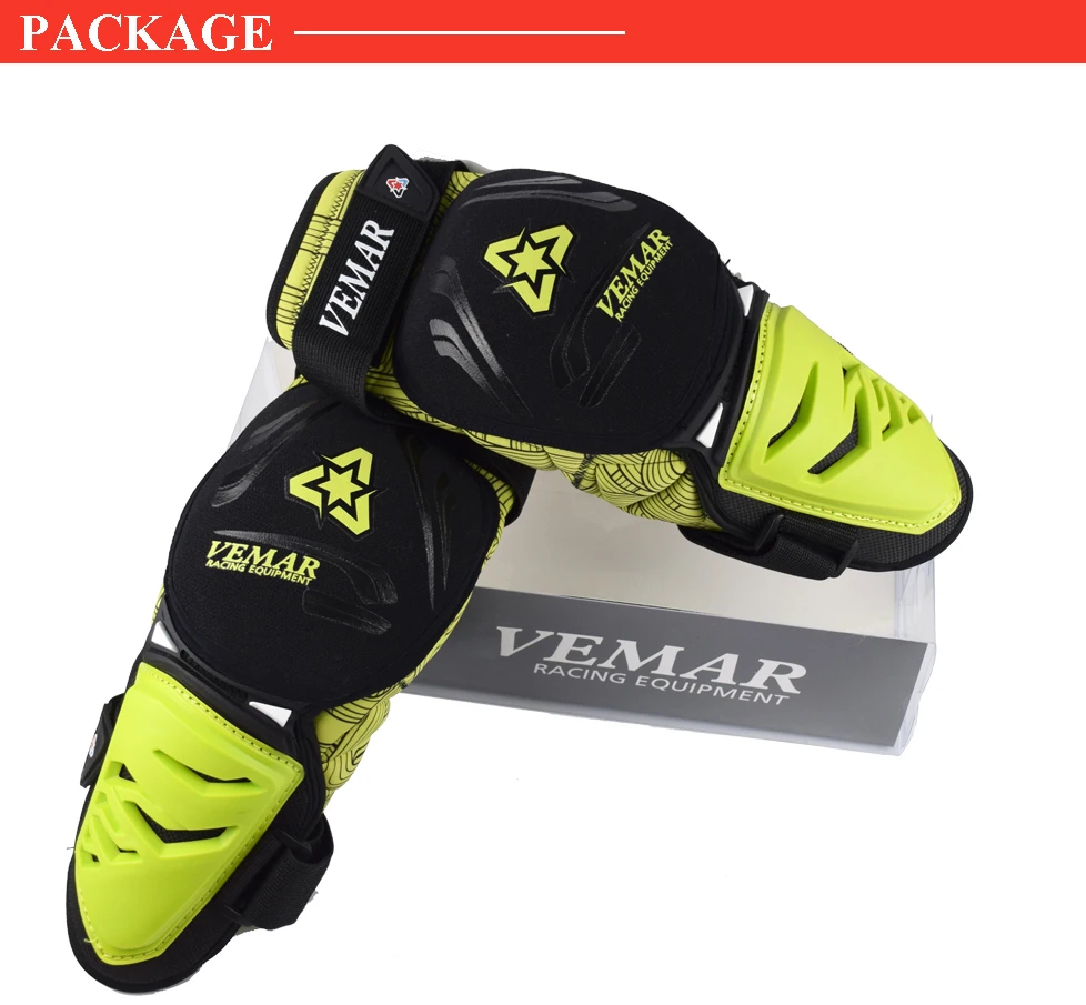 Регулируемые мотоциклетные наколенники Vemar 5 цветов огнестойкие дышащие