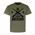 Мужская футболка с круглым вырезом, забавная хлопковая Футболка в стиле хип-хоп M1 Garand Marksman Us, 2020