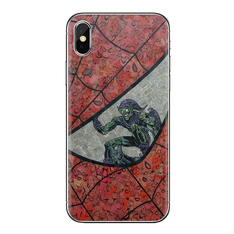Comics superhoreos Spiderman для samsung Galaxy S2 S3 S4 S5 MINI S6 S7 edge S8 S9 Plus Note 2 3 4 5 8 Coque Fundas TPU чехол сумка |