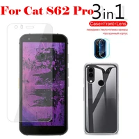 3 in 1 case glass for cat s62 pro screen protector glass full protection on for cat s62 pro camera lens glass